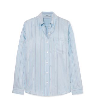 Prada + Striped Silk-Satin Shirt
