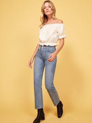 Reformation + Cynthia High Relaxed Jeans