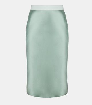 Theory + Silk Satin Pull-On Slip Skirt