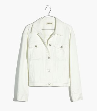 Madewell + The Boxy-Crop Jean Jacket in Tile White