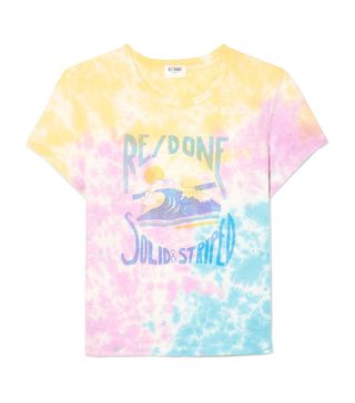 Solid & Striped x Re/Done + The Venice Printed Tie-Dyed Cotton-Jersey T-Shirt