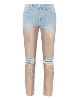 L'Agence + Marcelle Foil Skinny Jeans