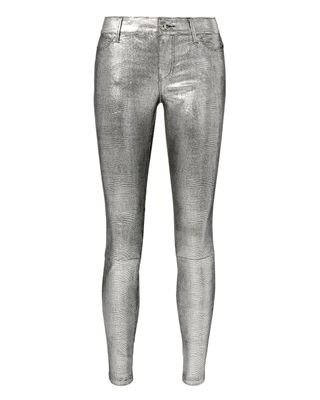 RtA Denim + Metallic Leather Jeans