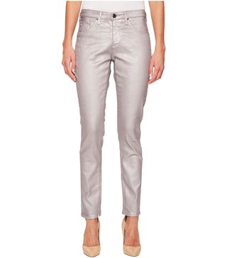 AG + Legging Ankle Jeans in Metalized Powder Pink