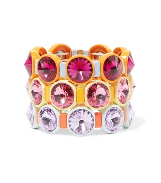 Roxanne Assoulin + Technicolor Set of Three Enamel and Swarovski Crystal Bracelets