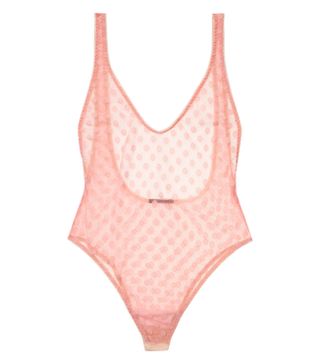 Le Petit Trou + Rosalie Polka-Dot Stretch-Tulle Bodysuit