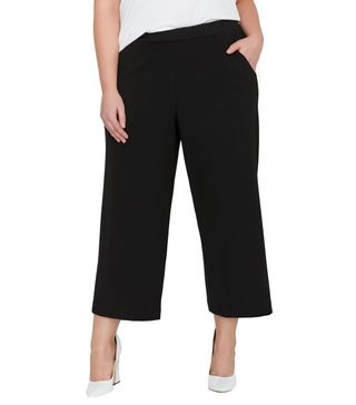 Michel Studio + Crop Pull-On Wide Leg Pants