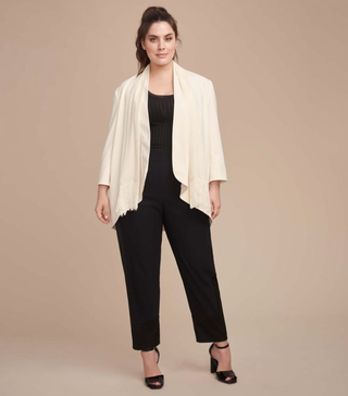 Sally Lapointe + Stretch Satin Tapered Track Pant