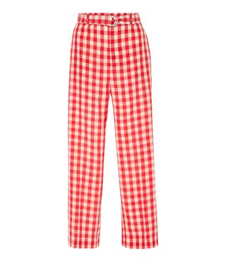 Red Valentino + Gingham Print Trousers