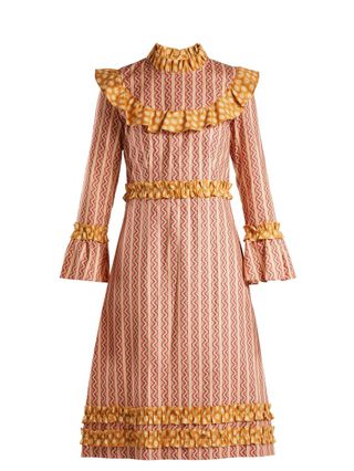 Batsheva + Ruffled Cotton Dress