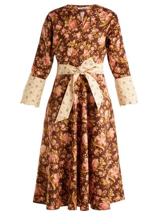 Batsheva + Floral-Print Cotton Dress