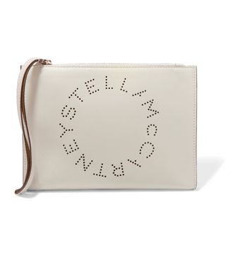 Stella McCartney + Perforated Faux Leather Pouch