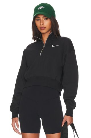 Nike + Crop Quarter Zip Sweatshirt