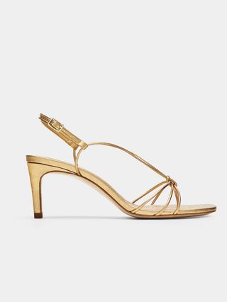 Zara + Leather High Heeled Strappy Sandals