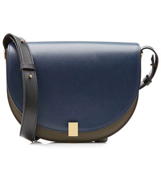 Victoria Beckham + Two-Tone Leather Shoulder Bag