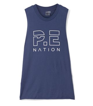 P.E Nation + Base Load Printed Cotton-Jersey Tank