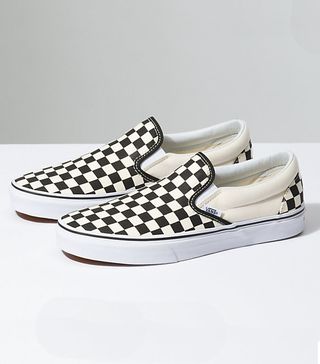 Vans + Checkerboard Slip-On Sneakers