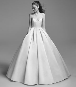 Alex Perry Bride + Suzy Satin Embellished Gown