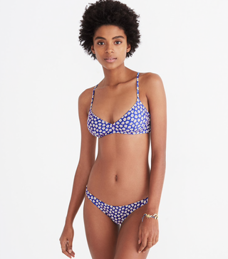 Madewell + French Cross-Back Bikini Top