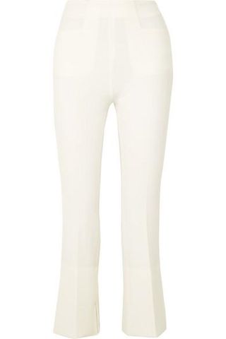 Roland Mouret + Goswell Cropped Crepe Slim-Leg Pants