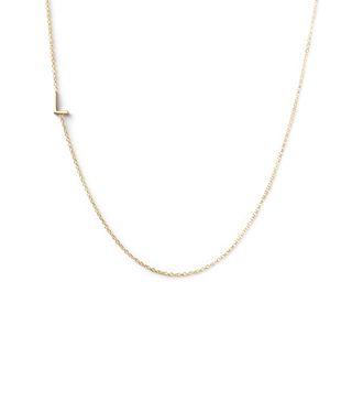 Maya Brenner Los Angeles + 14k Gold Asymmetrical Letter Necklace