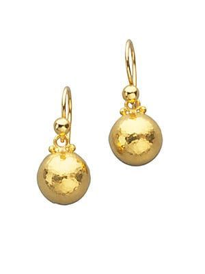 Gurhan + 24K Yellow Gold Ball Drop Earrings