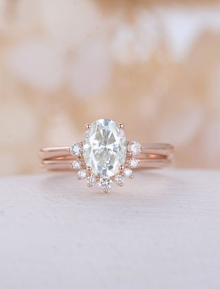 NY Fine Jewelry + Oval Moissanite Engagement