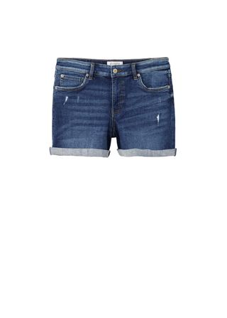 Violeta by Mango + Ripped-Detail Denim Short