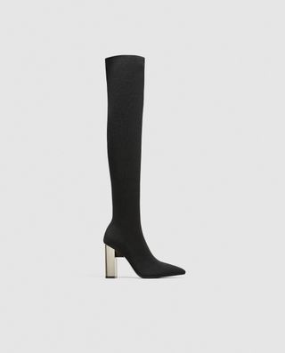 Zara + Tall Elastic High Heel Boots