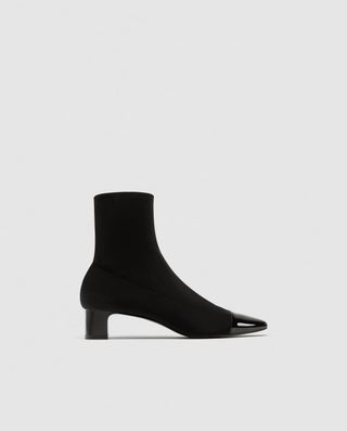 Zara + Stretch High Heel Ankle Boots