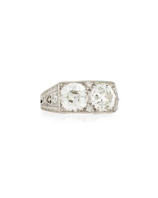 NM Estate + Estate Art Deco Two-Stone Diamond Ring