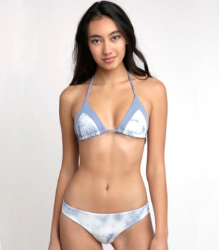 Tori Praver + Toulouse Tie Dye Lauruel Side Triangle Bikini Top