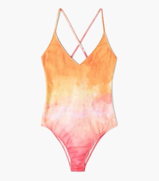 Mango + Tie-Dye Print Swimsuit
