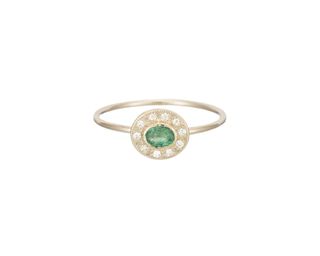 Jennie Kwon + Emerald Halo Ring