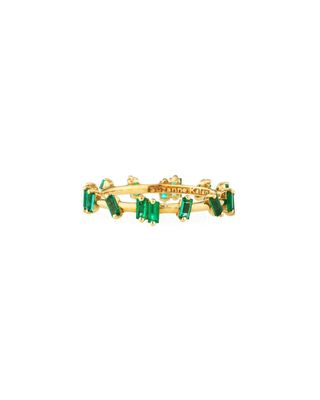 Suzanne Kalan + 18k Gold Emerald Baguette Ring