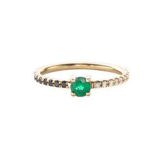 Mociun + Cassiopeia Emerald Cluster Ring