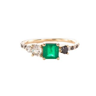 Mociun + Andromeda Emerald Stone Cluster Ring