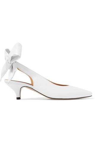 Ganni + Sabine Leather Slingback Pumps