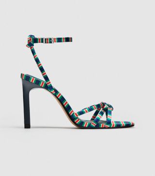Zara + High-Heel Sandals With Contrasting Strap
