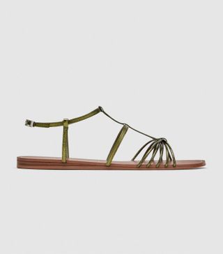 Zara + Flat Strappy Sandals