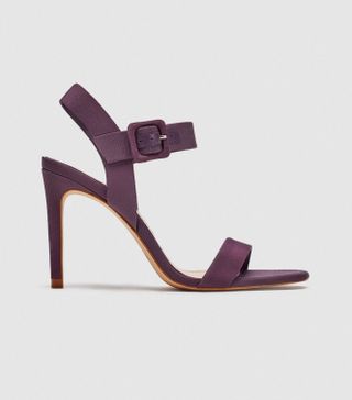 Zara + High Heeled Fabric Sandals