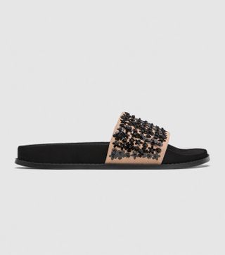Zara + Beaded Platform Sandals