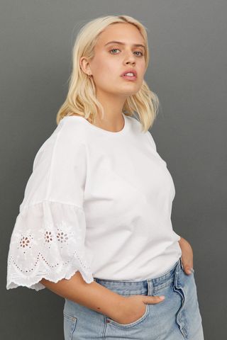 H&M + Top With Embroidery