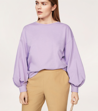 Violeta by Mango + Puffed Sleeves Sweatshirt