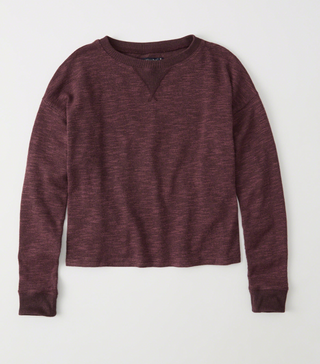 Abercrombie & Fitch + Knit Cutoff Sweatshirt