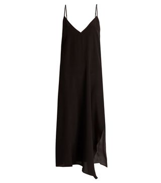 Raey + Asymmetric-Hem Silk Slip Dress