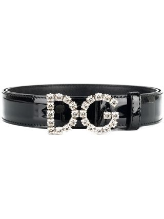 Dolce & Gabbana + Embellished Logo Belt