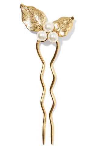 Jennifer Behr + Gold-plated Swarovski Pearl Hair Slide