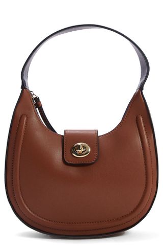 Topshop + Twist Lock Faux Leather Shoulder Bag