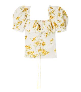 Brock Collection + Trixie Floral-Print Voile Top